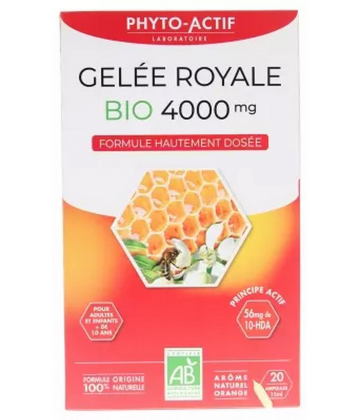 Phyto-Actif Gelée Royale 4000 mg Bio Ampoules x 20