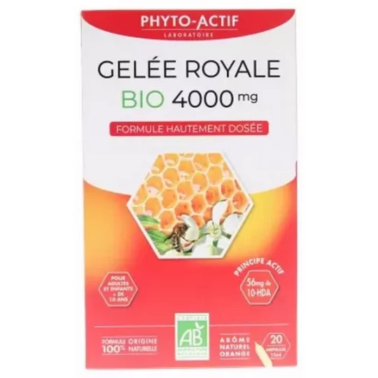 Phyto-Actif Gelée Royale 4000 mg Bio Ampoules x 20