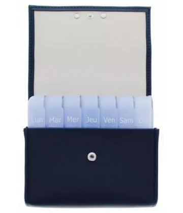 Pilbox Maxi Pilulier Semainier Marine