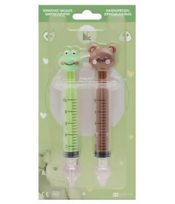 Plic Care Seringues Nasales 4 Mois et + 2 Seringues - Modele : Grenouille et Ours