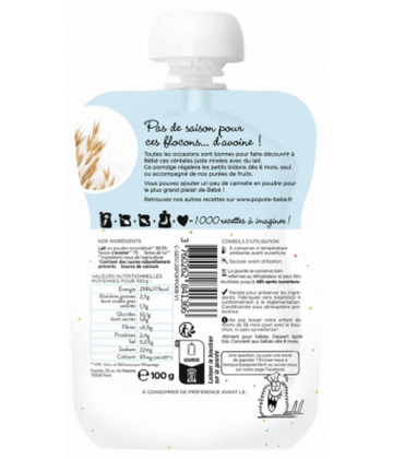Popote Gourde Le Porridge Purée des 6 Mois Bio 100 g
