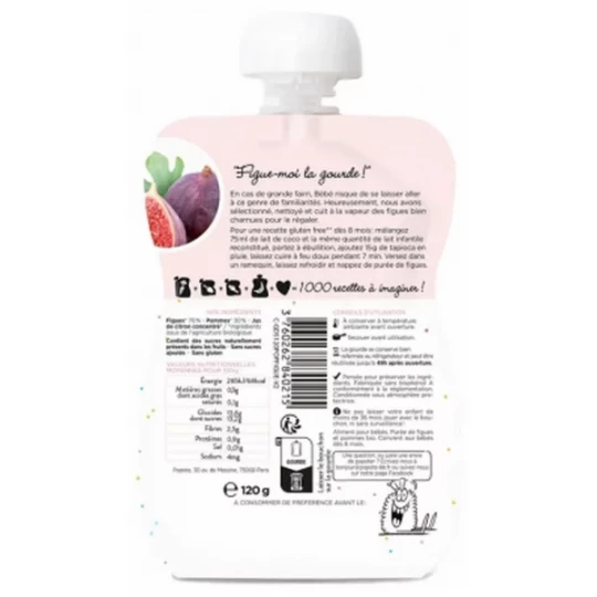 Popote Gourde La Figue Compote des 4/6 Mois Bio 120 g - image 2