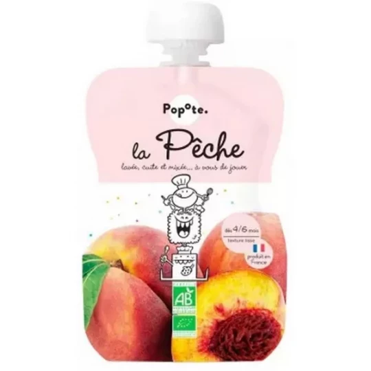 Popote Gourde La Peche Compote des 4/6 Mois Bio 120 g