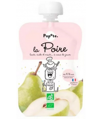 Popote Gourde La Poire Compote des 4/6 Mois Bio 120 g