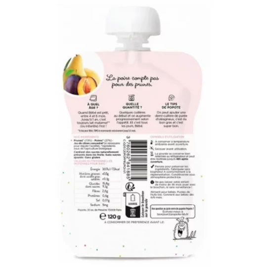 Popote Gourde Les Mures & La Banane Compote des 4/6 Mois Bio 120 g - image 2