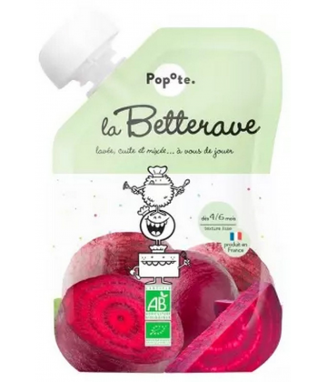 Popote Gourde La Betterave Purée des 4/6 Mois Bio 120 g