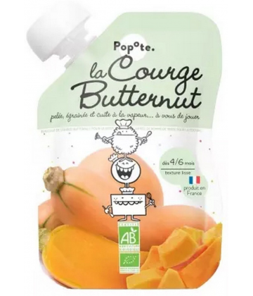 Popote Gourde La Courge Butternut Purée des 4/6 Mois Bio 120 g