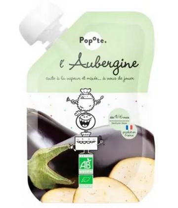 Popote Gourde l'Aubergine Purée des 4/6 Mois Bio 120 g