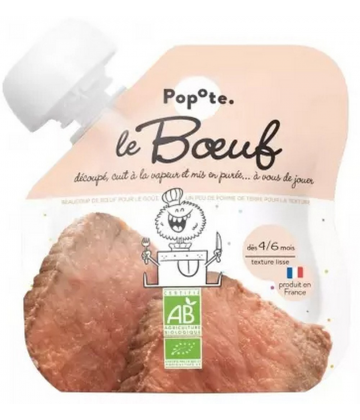 Popote Gourde Le Bœuf Purée des 4/6 Mois Bio 60 g