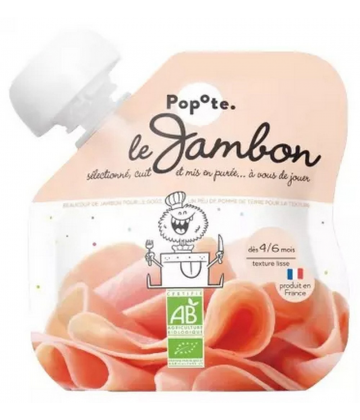 Popote Gourde Le Jambon Purée des 4/6 Mois Bio 60 g