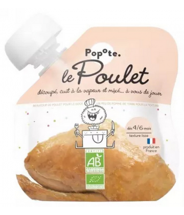 Popote Gourde Le Poulet Purée des 4/6 Mois Bio 60 g