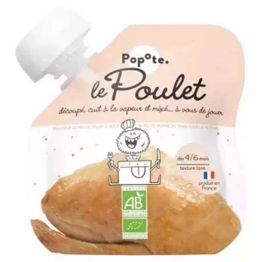 Popote Gourde Le Poulet Purée des 4/6 Mois Bio 60 g
