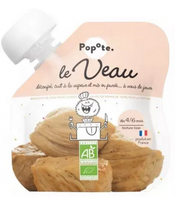 Popote Gourde Le Veau Purée des 4/6 Mois Bio 60 g