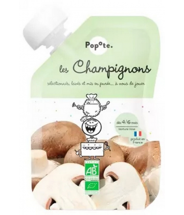 Popote Gourde Les Champignons Purée des 4/6 Mois Bio 120 g