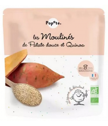 Popote Les Moulinés Patate Douce et Quinoa des 8 Mois Bio 180 g