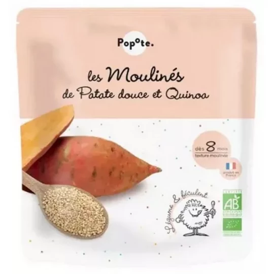 Popote Les Moulinés Patate Douce et Quinoa des 8 Mois Bio 180 g
