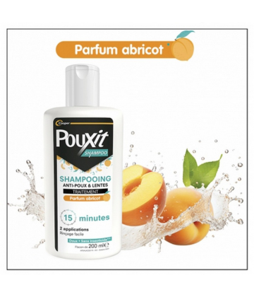 Pouxit Shampoing Abricot Anti-Poux & Lentes