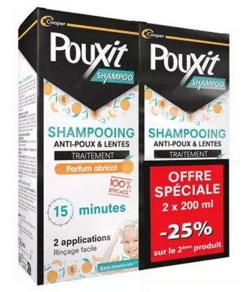 Pouxit Shampoing Abricot Anti-Poux & Lentes