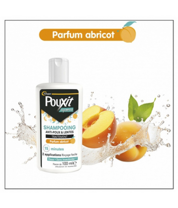 Pouxit Shampoing Abricot Anti-Poux & Lentes