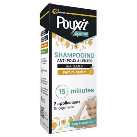Pouxit Shampoing Abricot Anti-Poux & Lentes