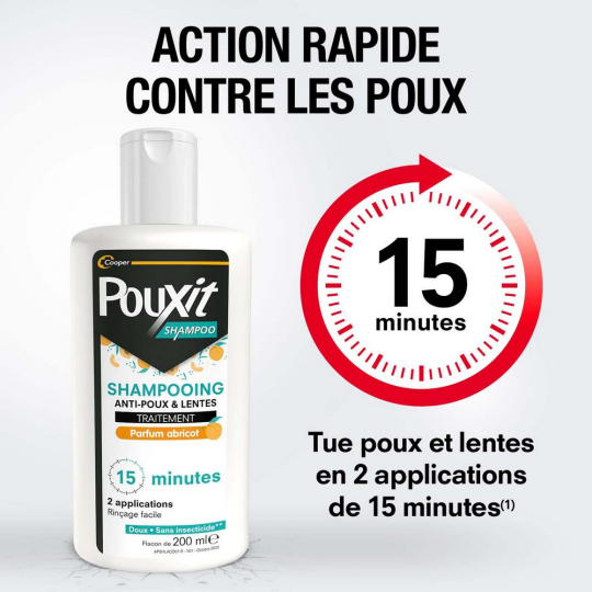 Pouxit Shampoing Anti-Poux & Lentes Abricot 200 ml - image 3