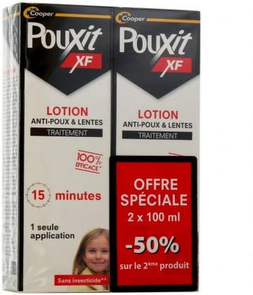 Pouxit Lotion Anti-Poux & Lentes 100 ml x 2