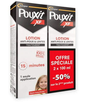 Pouxit Lotion Anti-Poux & Lentes 100 ml x 2