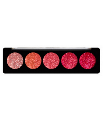 Profusion Cosmetics Palette Yeux Glitter Ruby Gems 5 Teintes