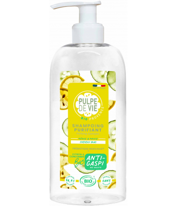 Pulpe de Vie Shampoing Purifiant Citron et Concombre Bio 400 ml