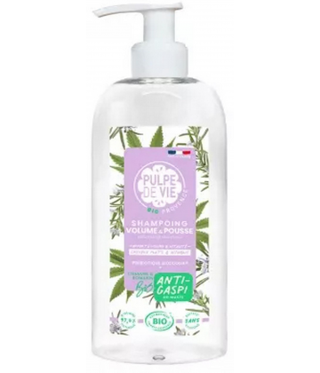 Pulpe de Vie Shampoing Volume et Pousse Chanvre et Romarin 400 ml