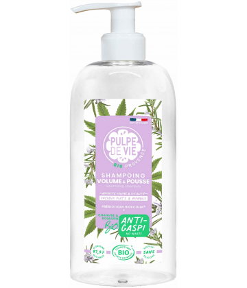 Pulpe de Vie Shampoing Volume et Pousse Chanvre et Romarin 400 ml