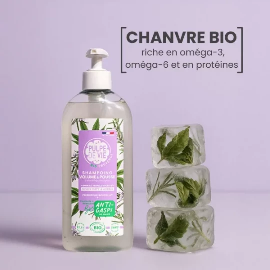 Pulpe de Vie Shampoing Volume et Pousse Chanvre et Romarin 400 ml - image 3