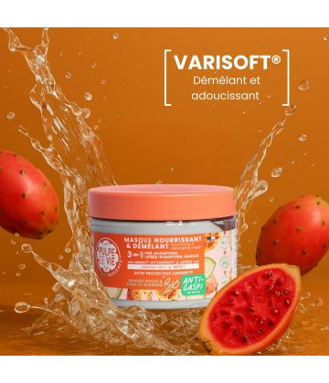 Pulpe de Vie Masque Capillaire Nourrissant et Démêlant Amande Douce 3 en 1 Bio 300 ml - image 3