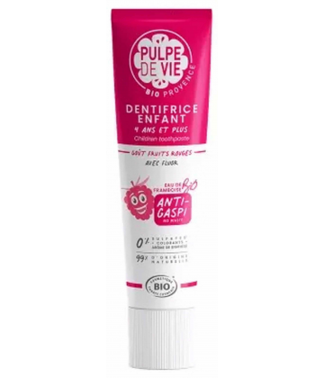 Pulpe de Vie Dentifrice Enfants Gout Fruits Rouges des 4 ans Bio 75 ml