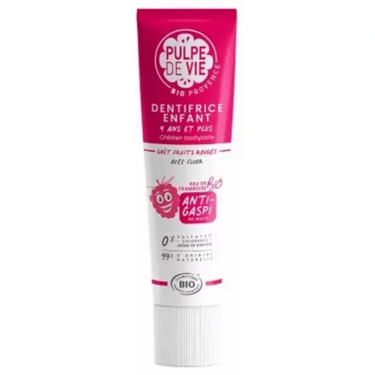 Pulpe de Vie Dentifrice Enfants Gout Fruits Rouges des 4 ans Bio 75 ml