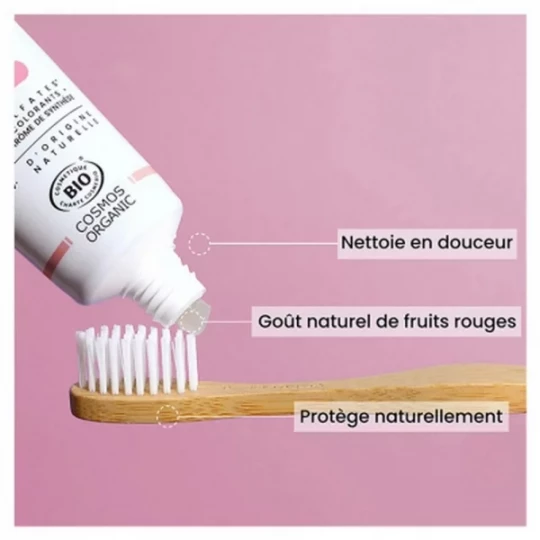 Pulpe de Vie Dentifrice Enfants Gout Fruits Rouges des 4 ans Bio 75 ml - image 4