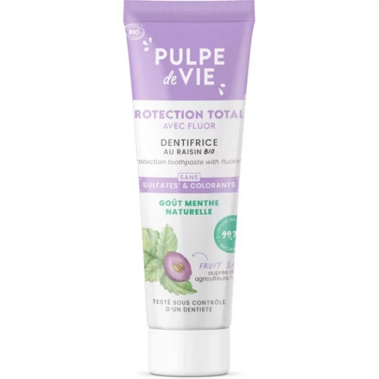 Pulpe de Vie Dentifrice Protection Gout Menthe Bio 75 ml