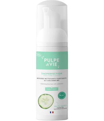 Pulpe de Vie Mousse Nettoyante Purifiante au Concombre Bio 125 ml