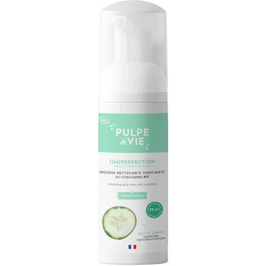 Pulpe de Vie Mousse Nettoyante Purifiante au Concombre Bio 125 ml