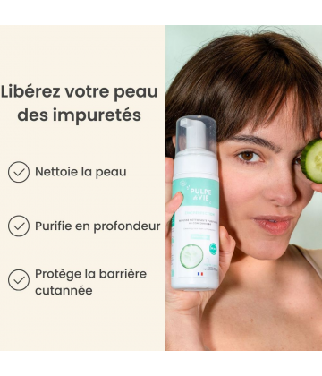 Pulpe de Vie Mousse Nettoyante Purifiante au Concombre Bio 125 ml - image 2