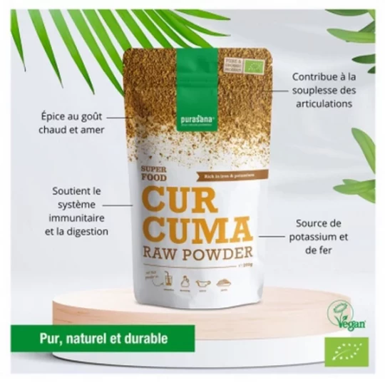 Purasana Super Food Curcuma Bio 200 g - image 3