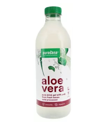 Purasana Aloé Vera Gel à Boire avec Pulpe Bio 1 L