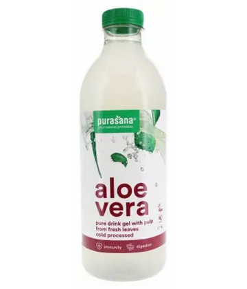 Purasana Aloé Vera Gel à Boire avec Pulpe Bio 1 L