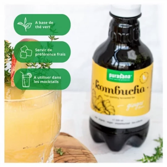 Purasana Kombucha Saveur Gingembre Bio 330 ml - image 2