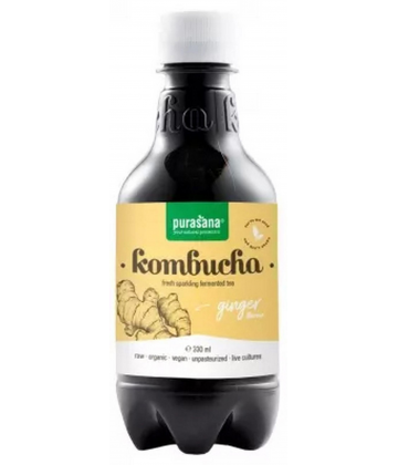 Purasana Kombucha Saveur Gingembre Bio 330 ml