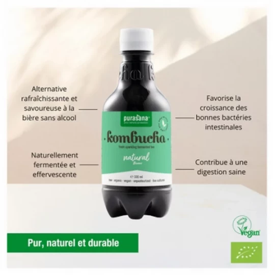 Purasana Kombucha Saveur Naturel Bio 330 ml - image 2