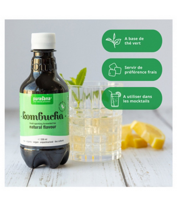 Purasana Kombucha Saveur Naturel Bio 330 ml