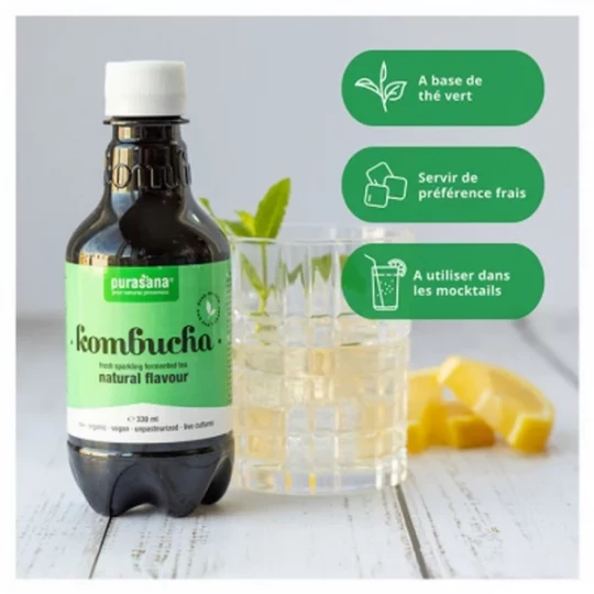 Purasana Kombucha Saveur Naturel Bio 330 ml - image 3