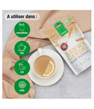 Purasana Super Food Tea Poudre d'Ashwagandha Bio 100 g