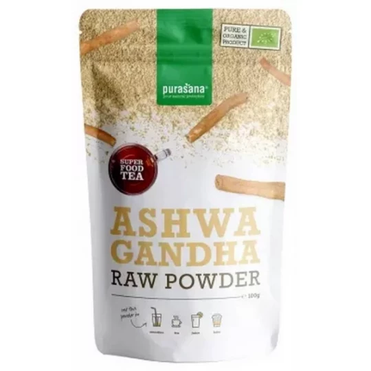 Purasana Super Food Tea Poudre d'Ashwagandha Bio 100 g